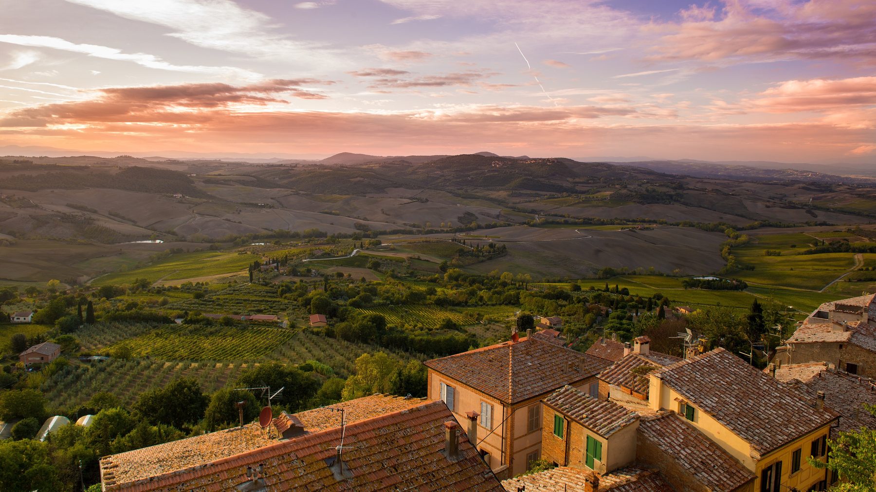 Tuscany landscape view skyline
