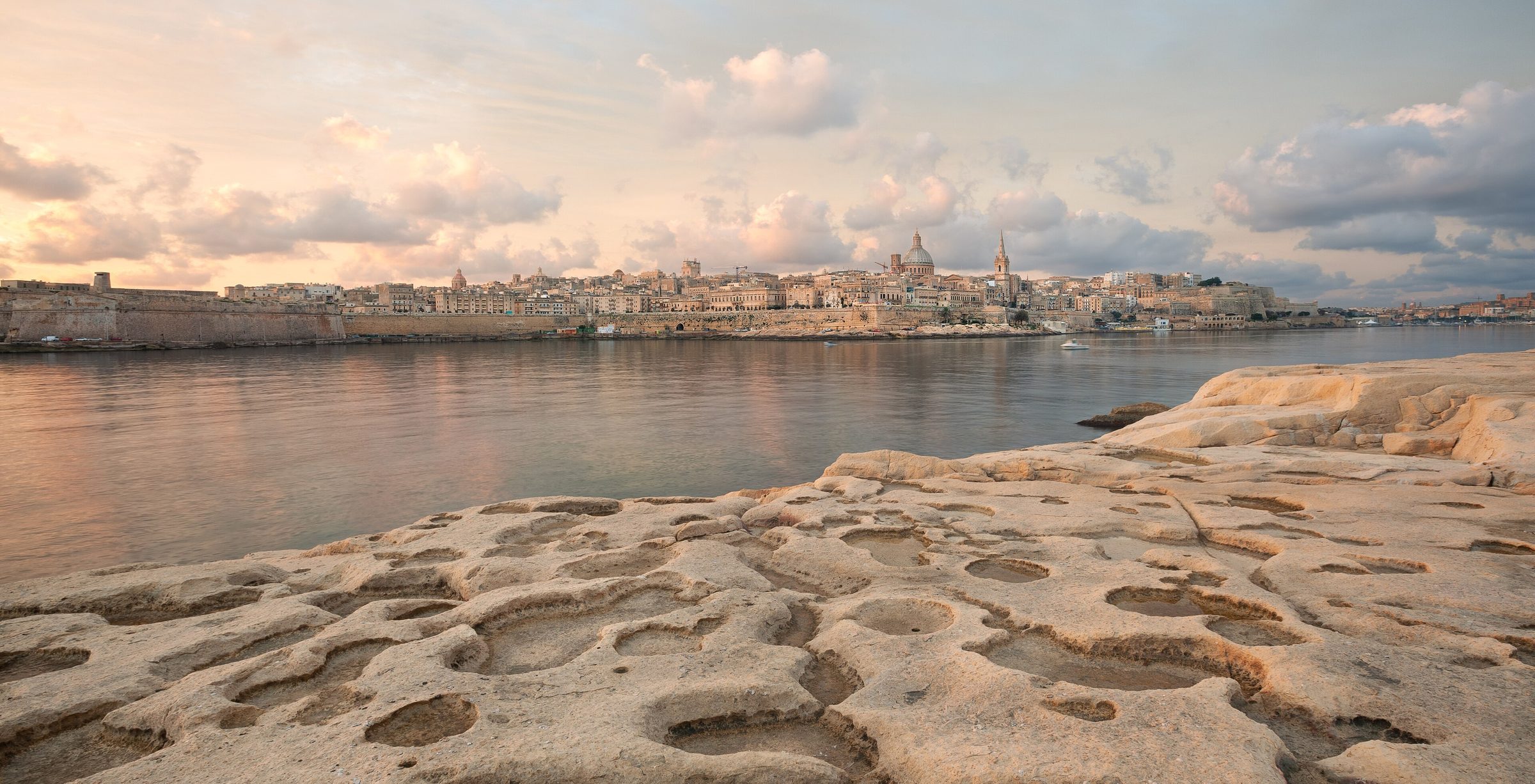 Sunrise over Valletta